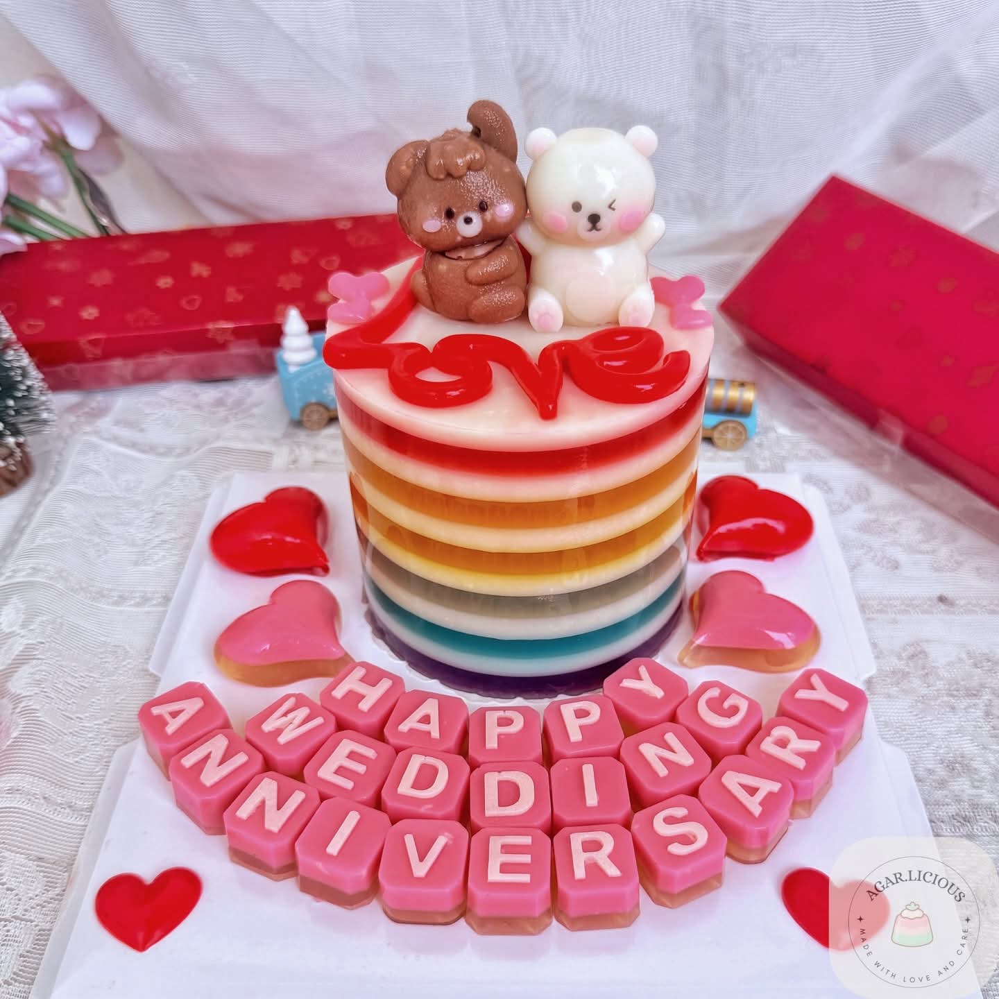 Birthday 3D jelly cake design