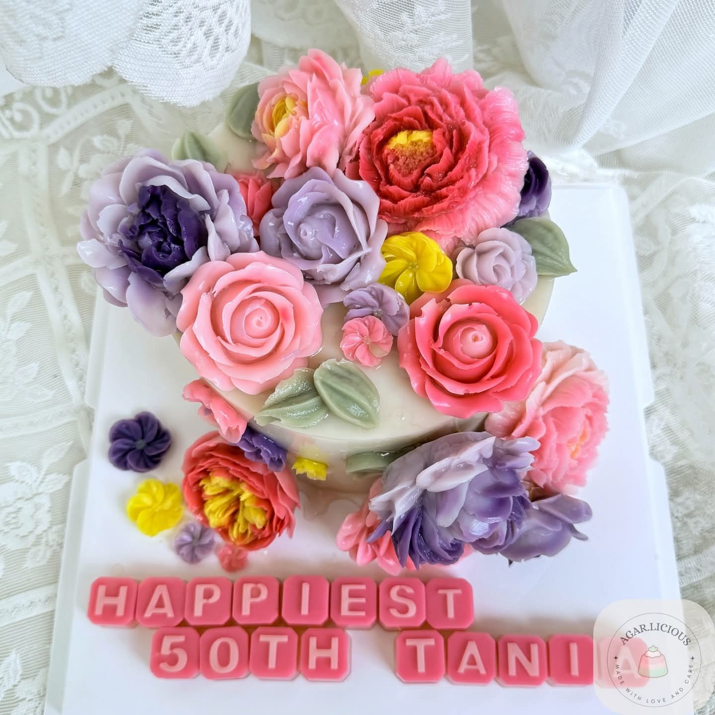 Cute custom jelly cake