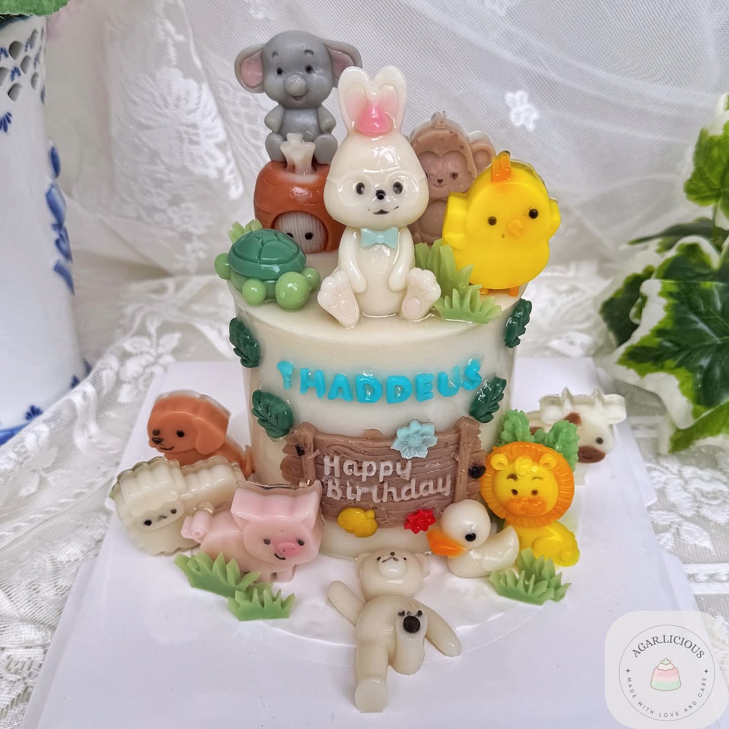 Birthday jelly cake design