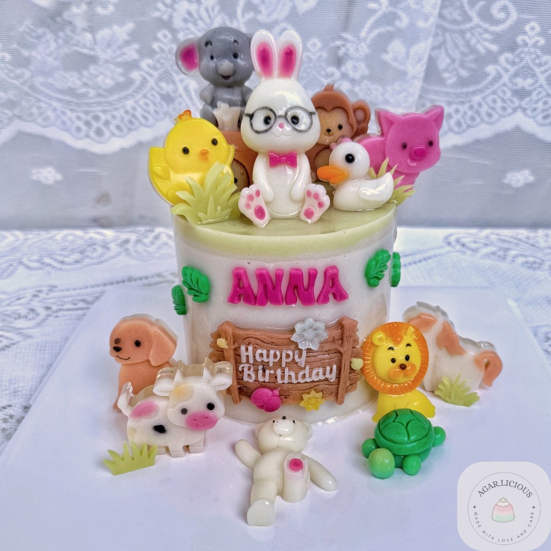 Animal friends kids birthday 3D jelly cake Kuching